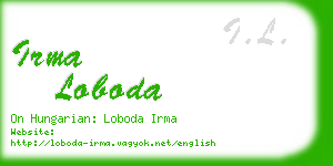 irma loboda business card